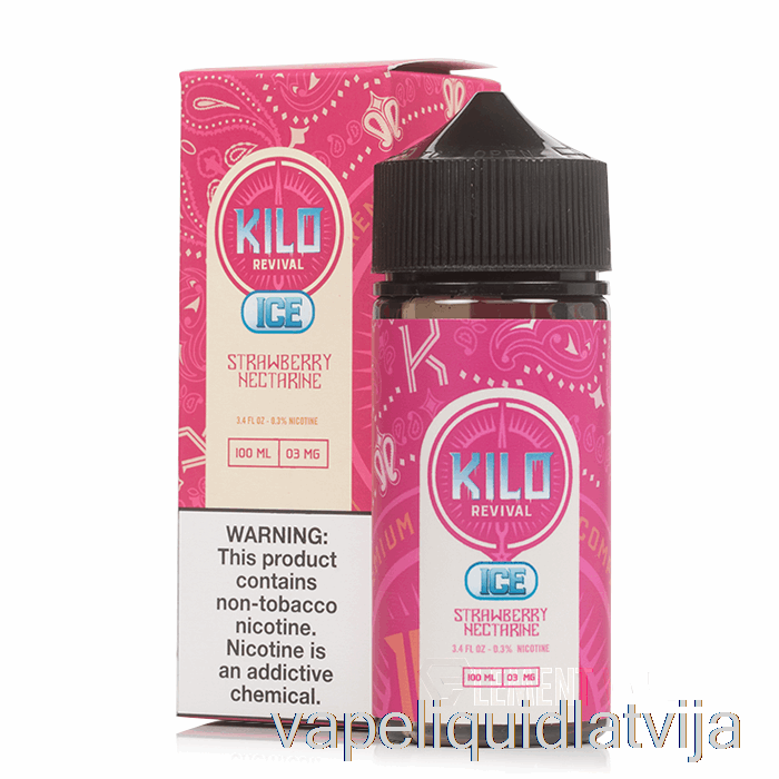 Ledus Zemeņu Nektarīns - Kilo Revival - 100ml 0mg Vape šķidrums